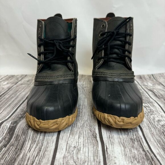 Vintage SOREL Kaufman Black and Gray Winter Boots Sz 6 - Picture 4 of 11